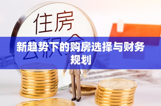 逊克新趋势下的购房选择与财务规划