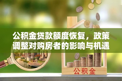 逊克公积金贷款额度恢复，政策调整对购房者的影响与机遇