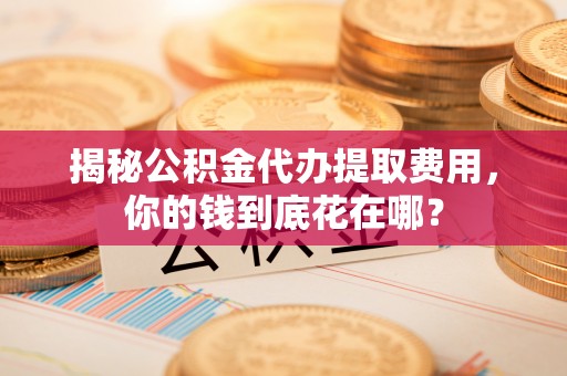 逊克揭秘公积金代办提取费用，你的钱到底花在哪？