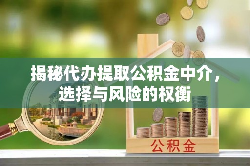 逊克揭秘代办提取公积金中介，选择与风险的权衡