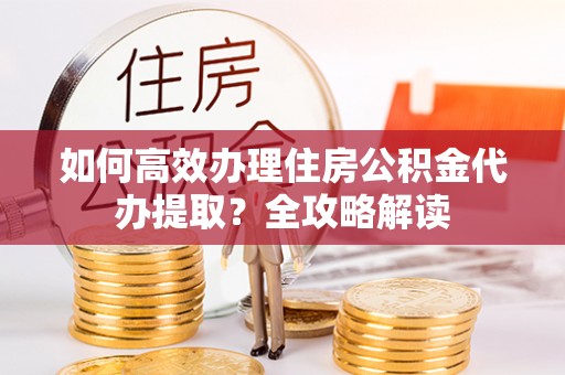 逊克如何高效办理住房公积金代办提取？全攻略解读