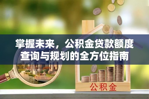 逊克掌握未来，公积金贷款额度查询与规划的全方位指南