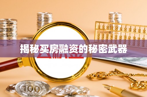 逊克揭秘买房融资的秘密武器