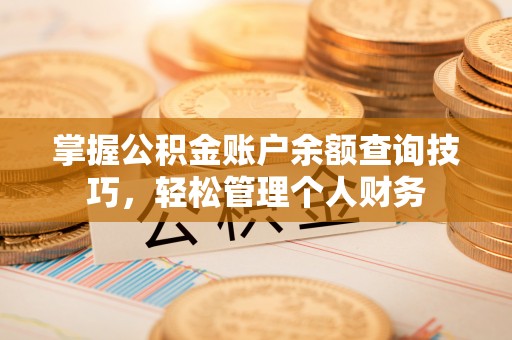 逊克掌握公积金账户余额查询技巧，轻松管理个人财务