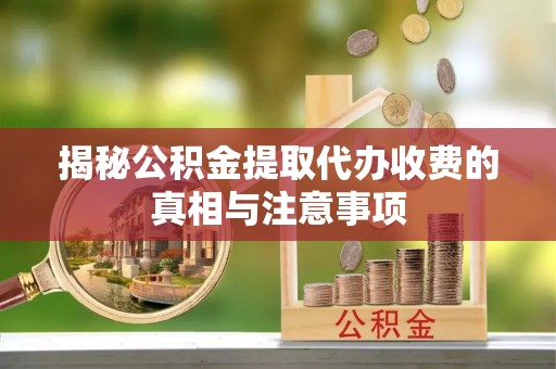 逊克揭秘公积金提取代办收费的真相与注意事项