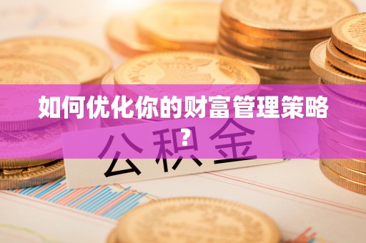 逊克如何优化你的财富管理策略？