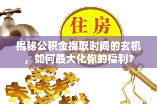 逊克揭秘公积金提取时间的玄机，如何最大化你的福利？