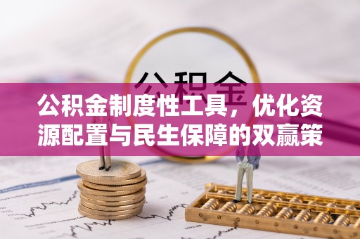 逊克公积金制度性工具，优化资源配置与民生保障的双赢策略