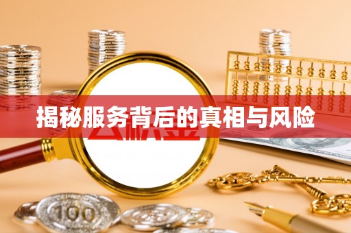 逊克揭秘服务背后的真相与风险