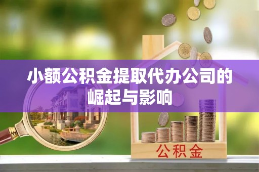 逊克小额公积金提取代办公司的崛起与影响