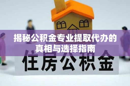 逊克揭秘公积金专业提取代办的真相与选择指南